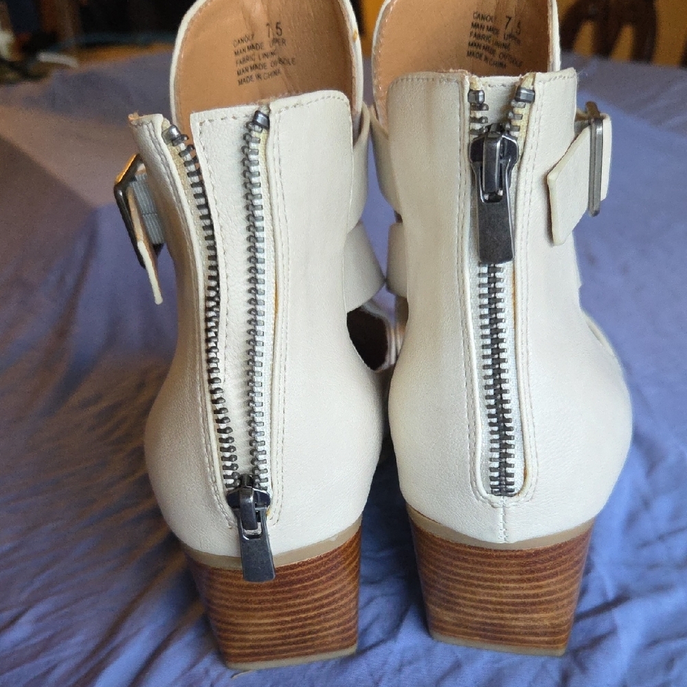 Yellow Box Cream Ankle Boots - Picture 2 of 6
